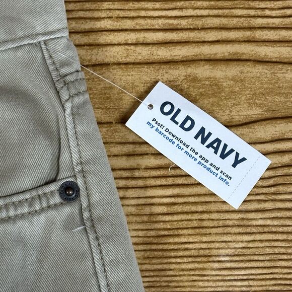 Old Navy Straight Built-In Flex Jeans Men’s Size 32x30 NWT Tan Khaki - Picture 15 of 16